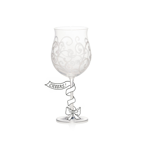 Summerill & Bishop Ribbon Hand-Engraved Red Wine Glass 24cm
