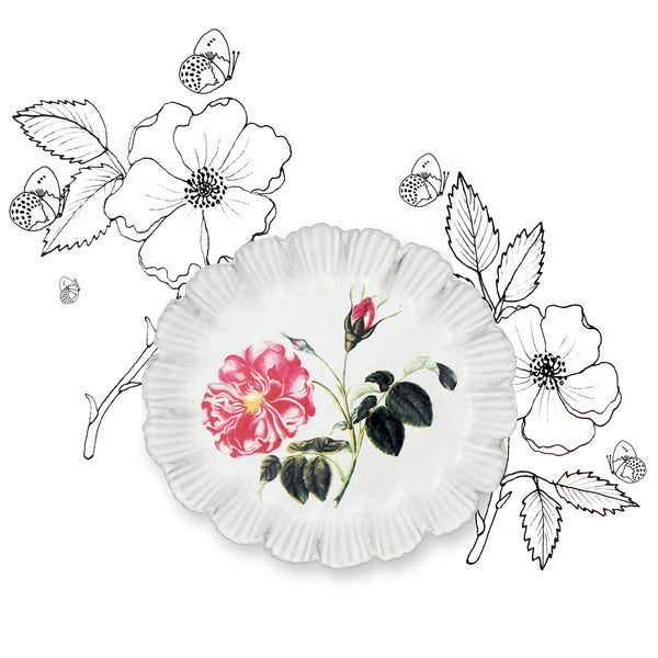 Summerill & Bishop Rose Dinner Plate By Astier De Villatte 26cm