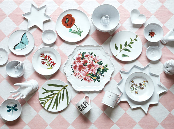 Summerill & Bishop Rose Dinner Plate By Astier De Villatte 26cm