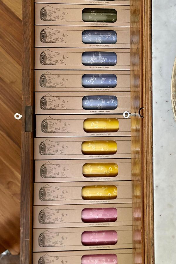 Summerill & Bishop S&B Bergamot & Orange Scented Drawer Liners In Yellow 5 Sheets 50x35cm