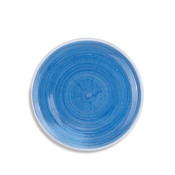 summerill & bishop S&B 'Brushed' Ceramic Dinner Plate in Light Blue 28cm