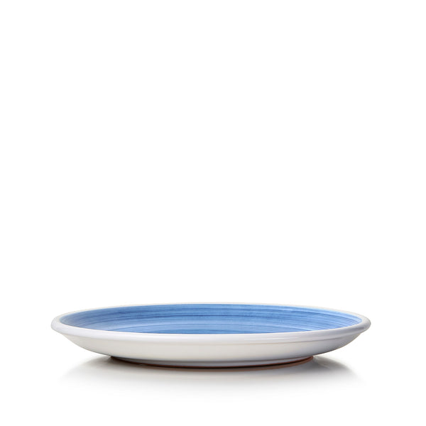 Summerill & Bishop S&B 'Brushed' Ceramic Dinner Plate In Light Blue 30cm