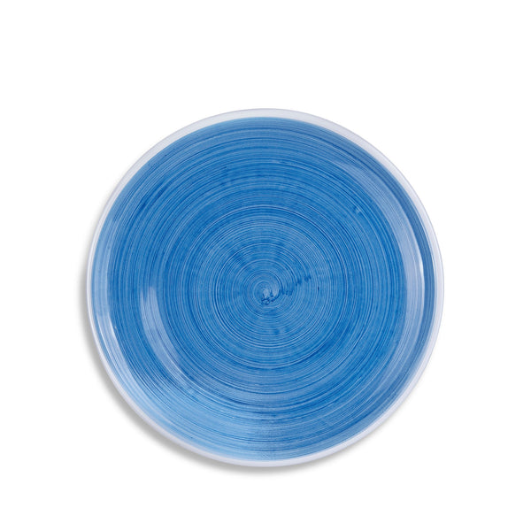 summerill & bishop S&B 'Brushed' Ceramic Dinner Plate in Light Blue 30cm