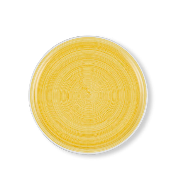 Summerill & Bishop S&B 'Brushed' Ceramic Dinner Plate In Yellow 30cm