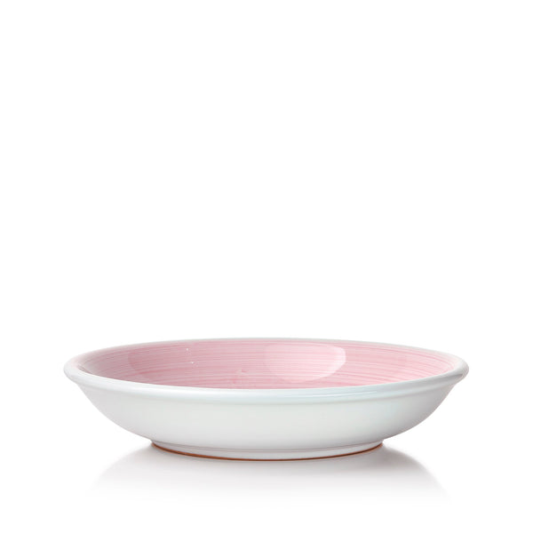 Summerill & Bishop S&B 'Brushed' Ceramic Pasta Bowl In Pastel Pink 22cm