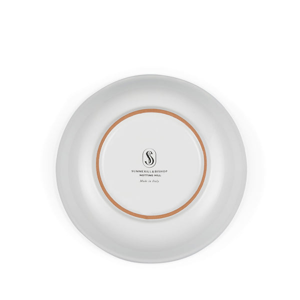 Summerill & Bishop S&B 'Brushed' Ceramic Pasta Bowl In Yellow 22cm