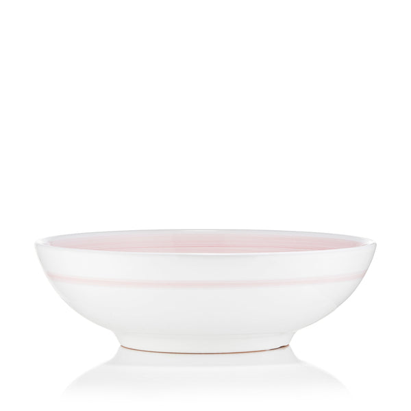 Summerill & Bishop S&B 'Brushed' Ceramic Serving Bowl In Pastel Pink 30cm