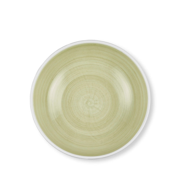 Summerill & Bishop S&B 'Brushed' Ceramic Serving Bowl In Season Green 30cm