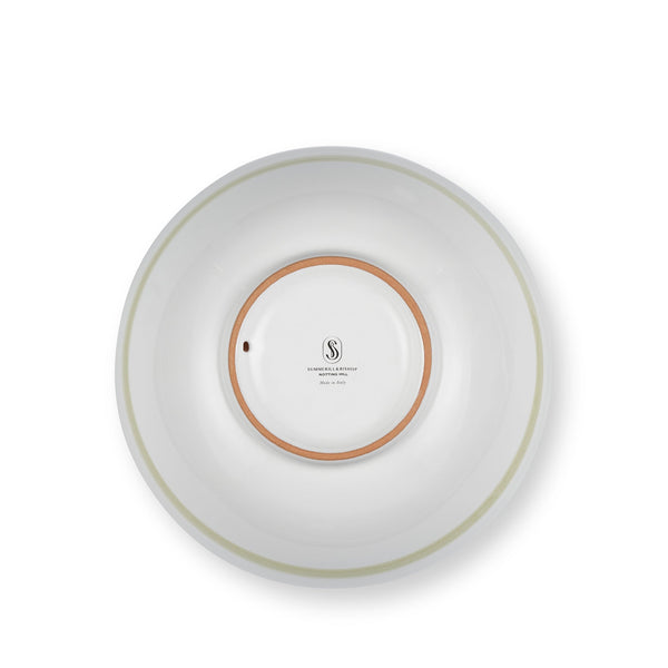 Summerill & Bishop S&B 'Brushed' Ceramic Serving Bowl In Season Green 30cm