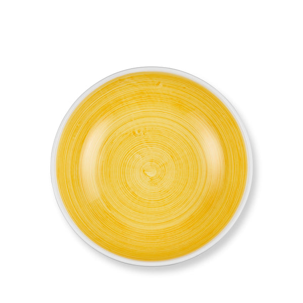 Summerill & Bishop S&B 'Brushed' Ceramic Serving Bowl In Yellow 30cm