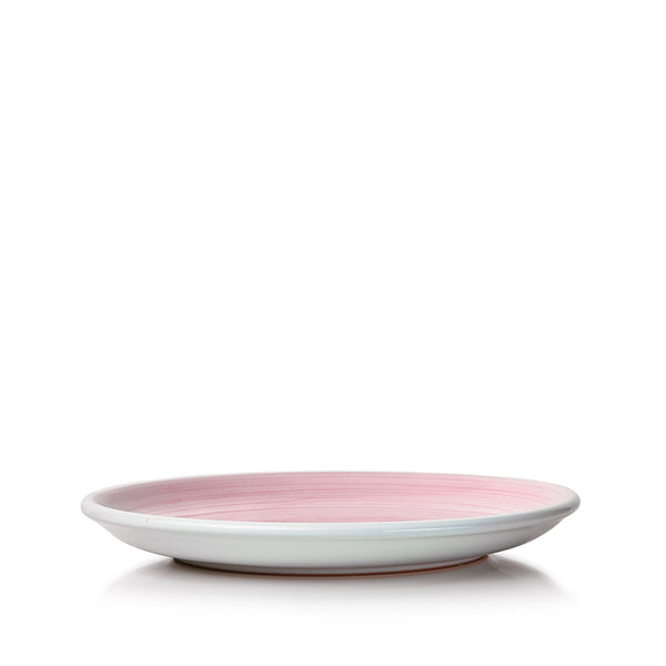 Summerill & Bishop S&B 'Brushed' Ceramic Side Plate In Pastel Pink 21cm