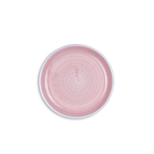summerill & bishop S&B 'Brushed' Ceramic Side Plate in Pastel Pink 21cm