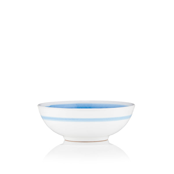 Summerill & Bishop S&B 'Brushed' Ceramic Soup Bowl In Light Blue 16cm