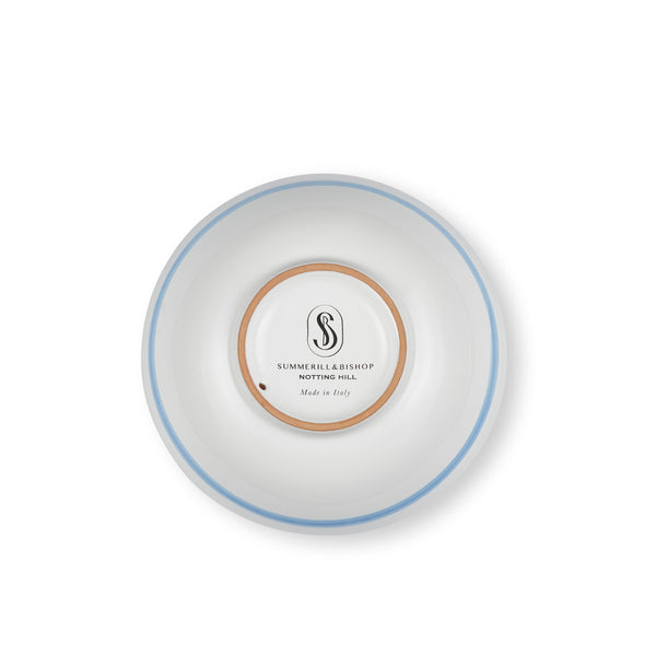 Summerill & Bishop S&B 'Brushed' Ceramic Soup Bowl In Light Blue 16cm