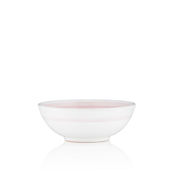 Summerill & Bishop S&B 'Brushed' Ceramic Soup Bowl In Pastel Pink 16cm