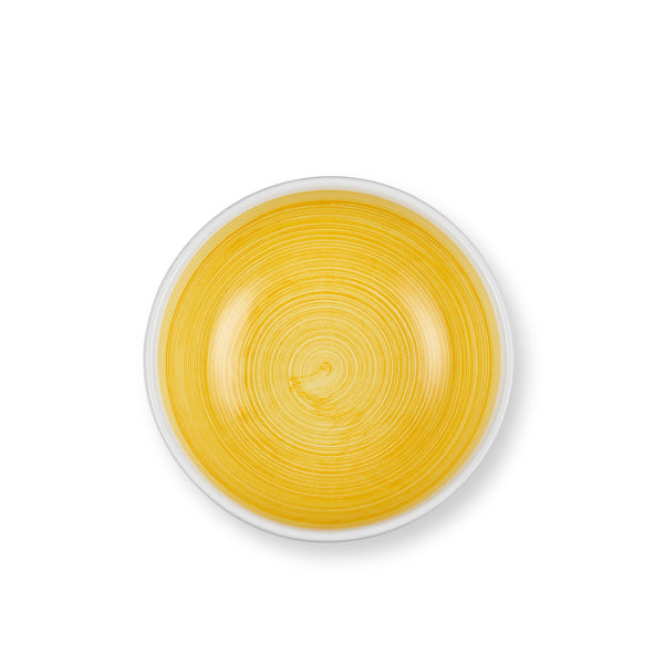 Summerill & Bishop S&B 'Brushed' Ceramic Soup Bowl In Yellow 16cm
