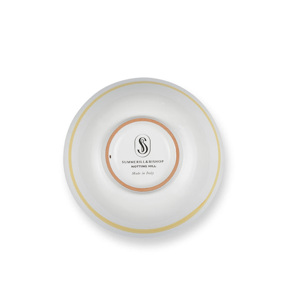 Summerill & Bishop S&B 'Brushed' Ceramic Soup Bowl In Yellow 16cm