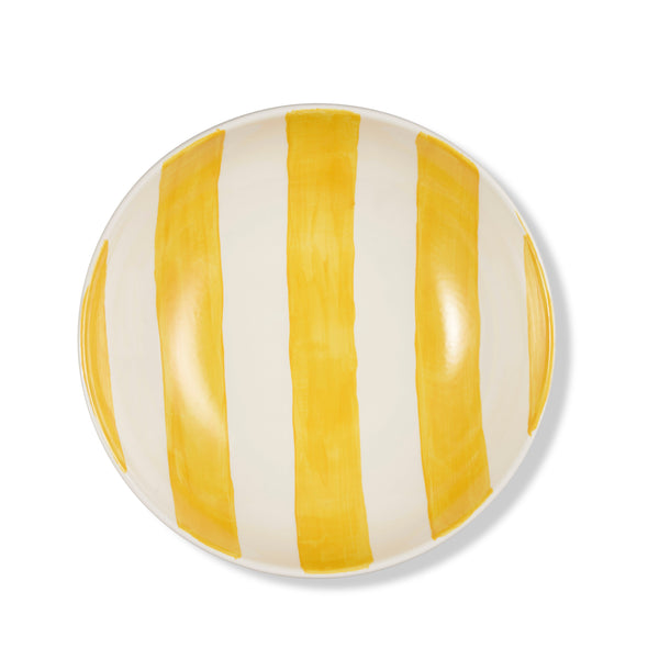 Summerill & Bishop S&B Classic Stripe Serving Bowl In Yellow And White