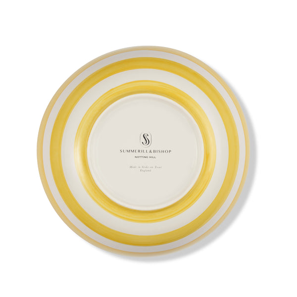 Summerill & Bishop S&B Classic Stripe Serving Bowl In Yellow And White