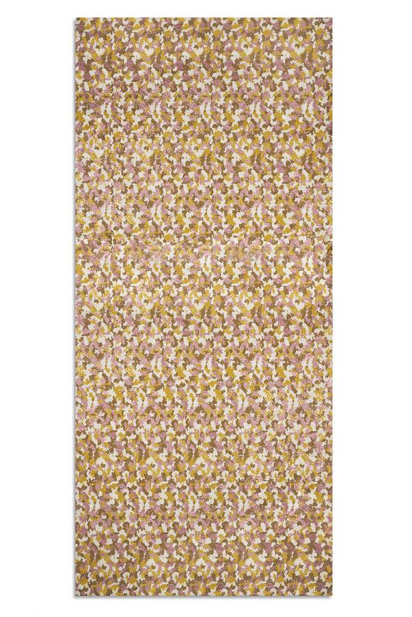 summerill & bishop S&B Couture: 'London Plane' Sequin Table Gown in Khaki Yellow Dusty Pink and White
