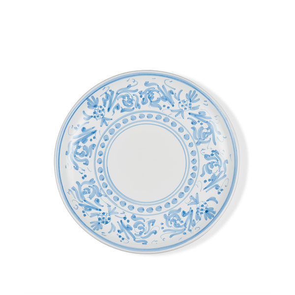 summerill & bishop S&B Decorated Dinner Plate in White With Light Blue Pattern 26cm