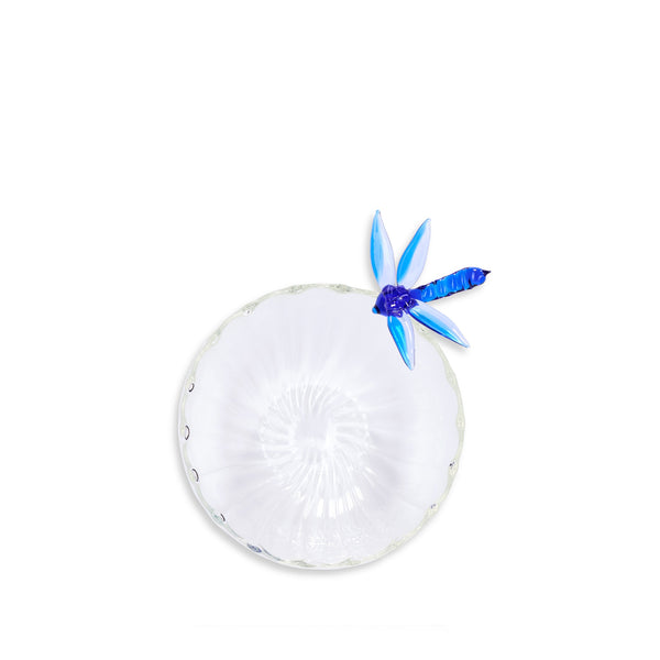 Summerill & Bishop S&B Exclusive Handblown Glass Dragonfly Bowl In Blue