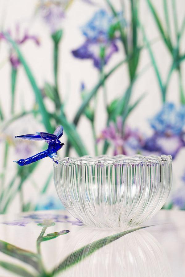 Summerill & Bishop S&B Exclusive Handblown Glass Dragonfly Bowl In Blue