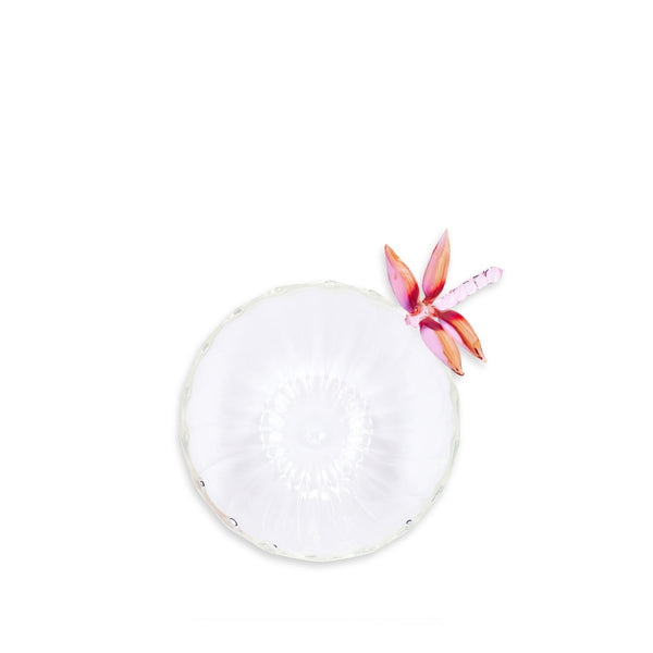 Summerill & Bishop S&B Exclusive Handblown Glass Dragonfly Bowl In Pink