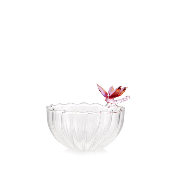 summerill & bishop S&B Exclusive Handblown Glass Dragonfly Bowl in Pink