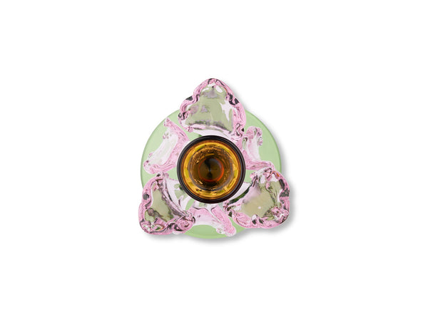 Summerill & Bishop S&B Exclusive Handblown Murano Iris Candlestick In Pink 27cm