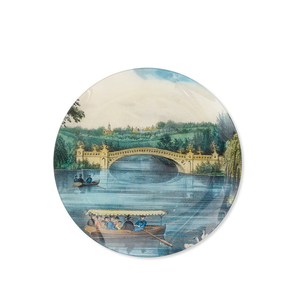 summerill & bishop S&B Exclusive John Derian 'Central Park - The Bridge' Round Decorative Plate 29.5cm