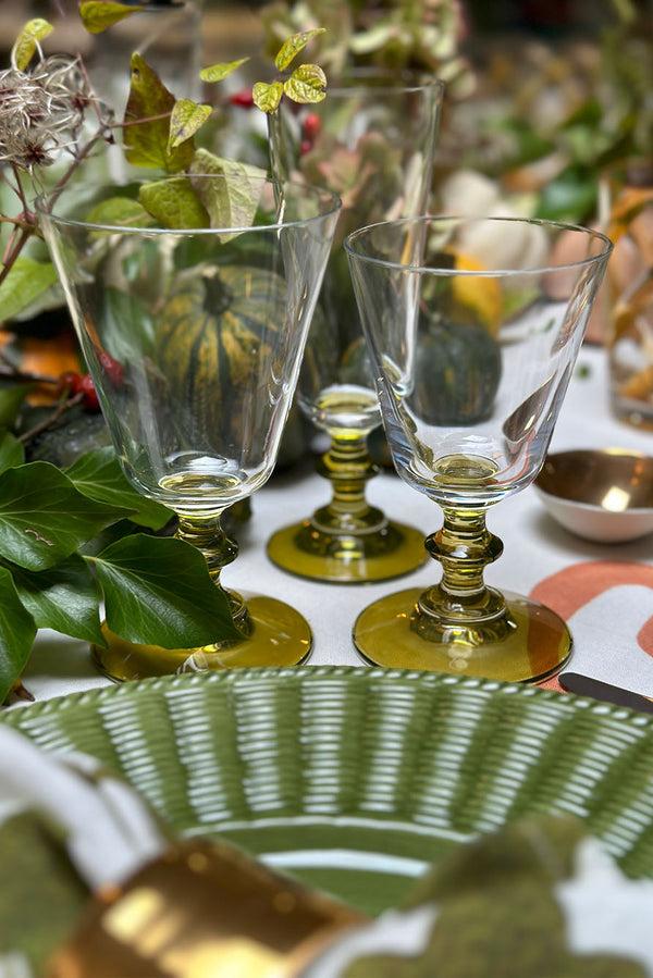 Summerill & Bishop S&B Exclusive Olive Green Stem Glass Red Wine 240ml