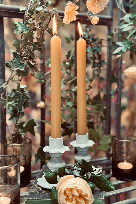 Summerill & Bishop S&B Set Of 2 Straight Candles In Ivory 25cm