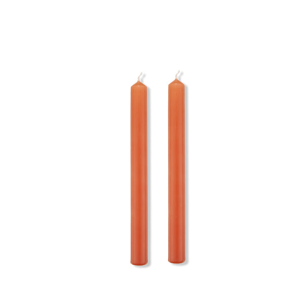 Summerill & Bishop S&B Set Of 2 Straight Candles In Terracotta 25cm