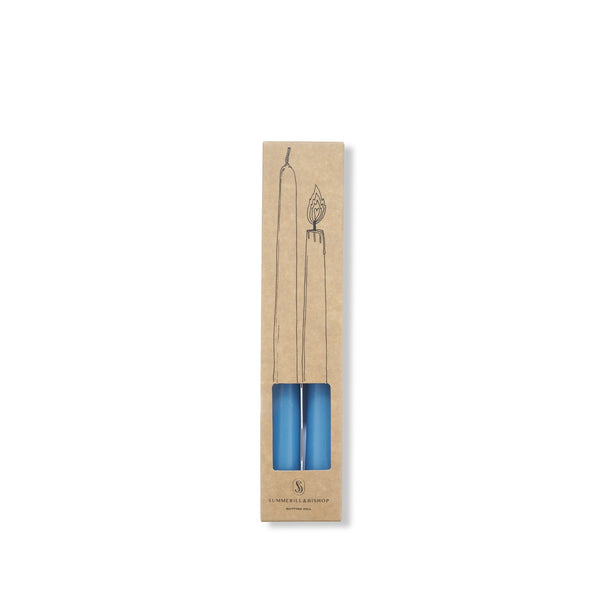 summerill & bishop S&B Set of 2 Tapered Candles in Blue 25cm