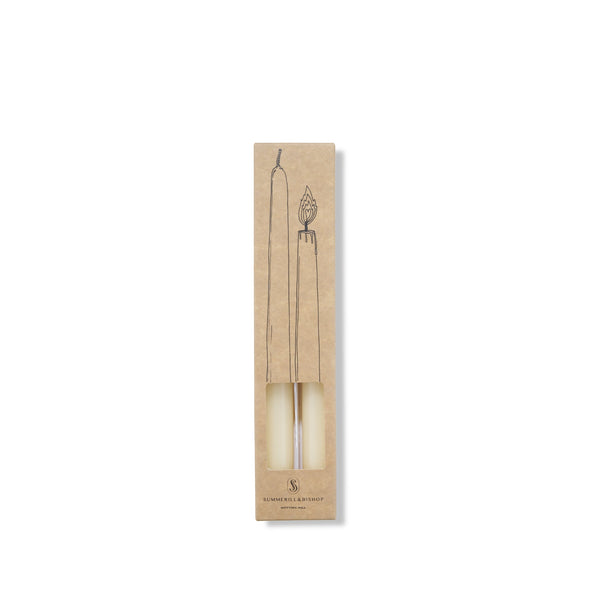 summerill & bishop S&B Set of 2 Tapered Candles in Ivory 25cm
