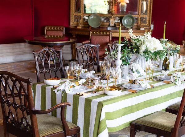 Summerill & Bishop S&B Set Of 2 Tapered Candles In Olive Green 25cm