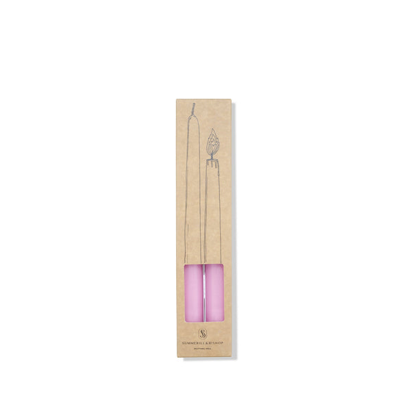 summerill & bishop S&B Set of 2 Tapered Candles in Pink 25cm
