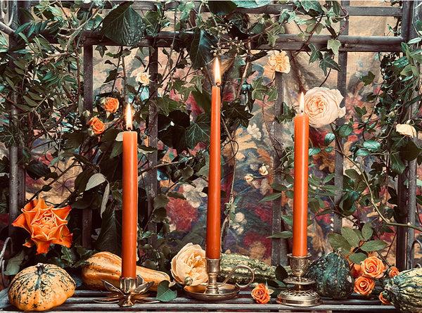 Summerill & Bishop S&B Set Of 2 Tapered Candles In Terracotta 25cm