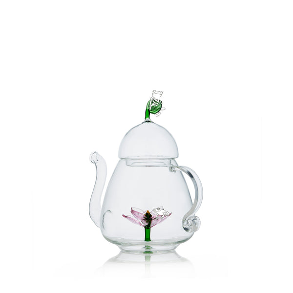 Summerill & Bishop S&B X Casarialto: Handblown Murano Glass Lotus Teapot In Pink