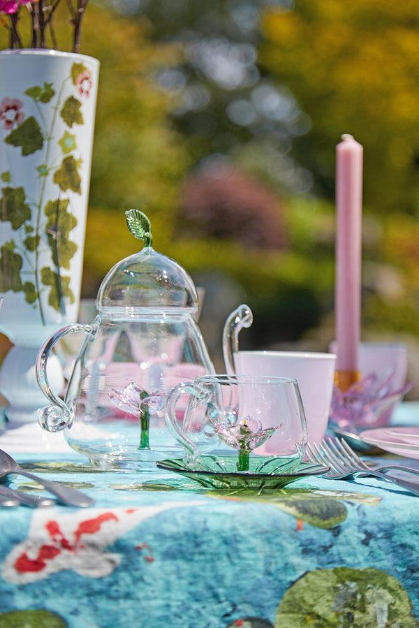 Summerill & Bishop S&B X Casarialto: Handblown Murano Glass Lotus Teapot In Pink