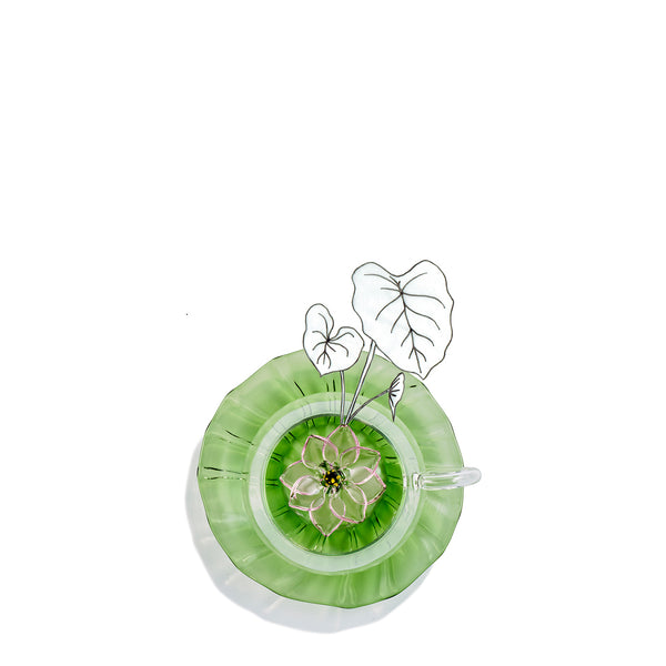 Summerill & Bishop S&B X Casarialto: Handblown Murano Waterlily Tea Cup & Saucer 15cm