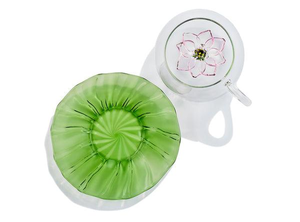 Summerill & Bishop S&B X Casarialto: Handblown Murano Waterlily Tea Cup & Saucer 15cm