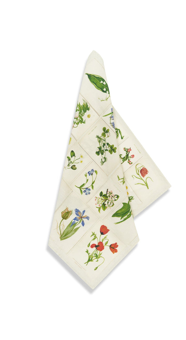 summerill & bishop S&B x John Derian 'Botanical Tiles' Linen Napkin 50x50cm