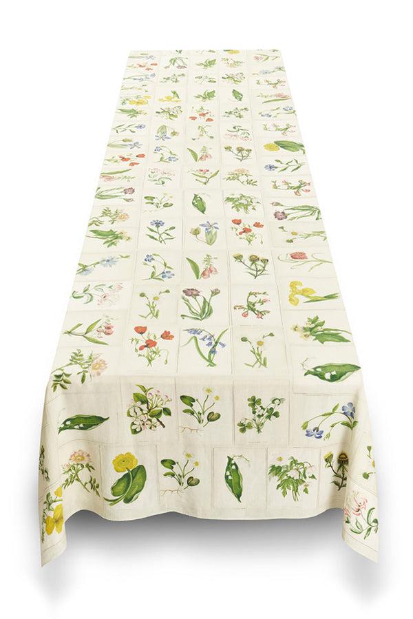 Summerill & Bishop S&B X John Derian 'Botanical Tiles' Linen Tablecloth