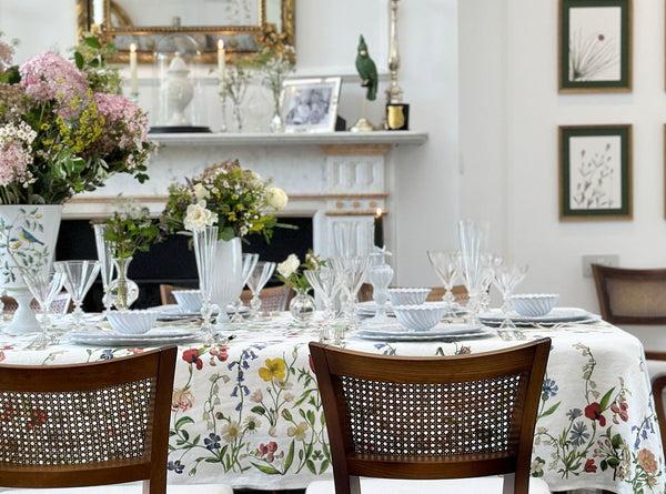 Summerill & Bishop S&B X John Derian 'Botanical Wildflower' Linen Tablecloth