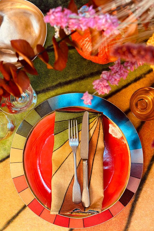 Summerill & Bishop S&B X John Derian 'Colour Wheel' Linen Napkin 50x50cm