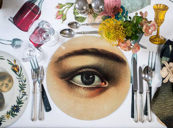 Summerill & Bishop S&B X John Derian 'Eye' Round Cork-Backed Placemat 34cm