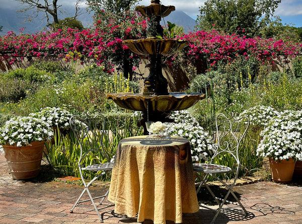 Summerill & Bishop S&B X John Derian 'Eye' Round Occasional Linen Tablecloth 165cm