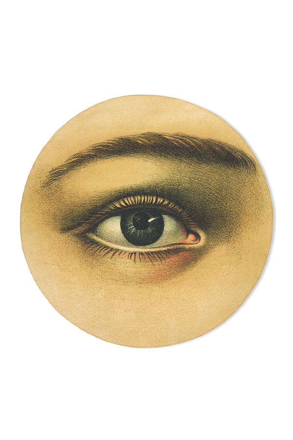 summerill & bishop S&B x John Derian 'Eye' Round Occasional Linen Tablecloth 165cm